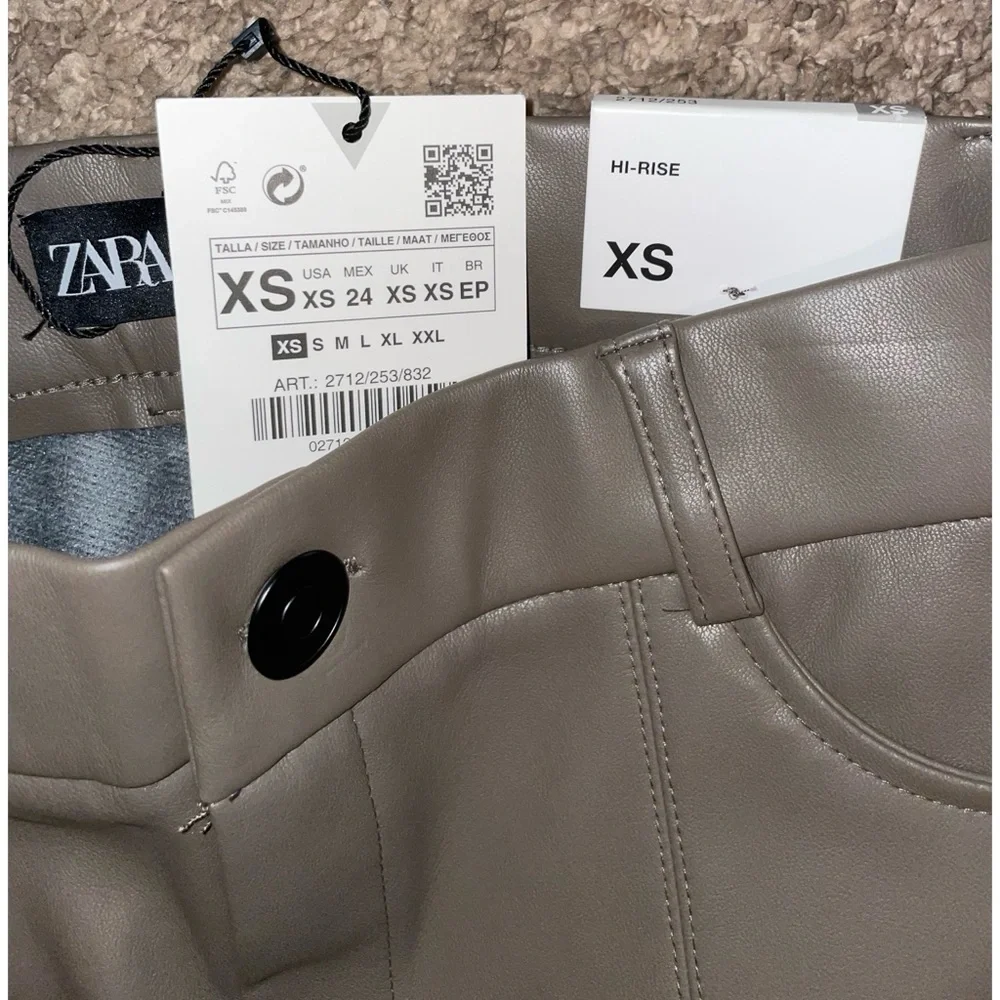 Zara Faux Leather Leggings - Picture 6 of 6